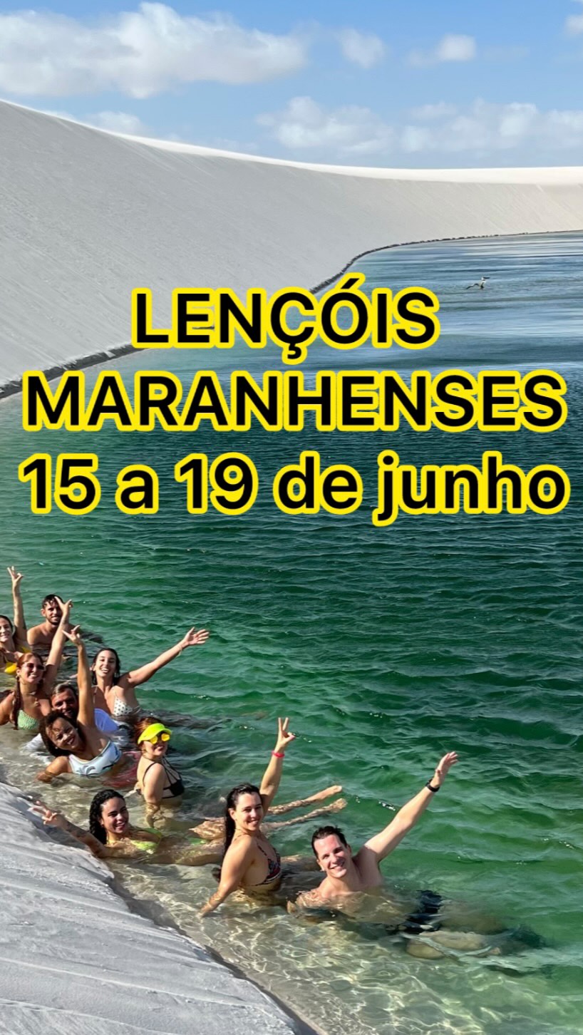 🎯 Qual a melhor época: JUNHO! Lagoas cheias, fim das chuvas, céu azul, dias ensolarados, são João em São Luís, e esse ano ainda tem Copa! 

🎯Qual a melhor forma de conhecer? Fazendo a TRAVESSIA a Pé do Parque Nacional dos Lençóis Maranhenses e dormindo nos oásis na casa dos locais!

🎯 quantos dias? 5 dias.

🎯 quanto custa nosso pacote? R$ 3.990,00 

🎯 quando iremos? De 15 a 19 de junho reserve a sua vaga!